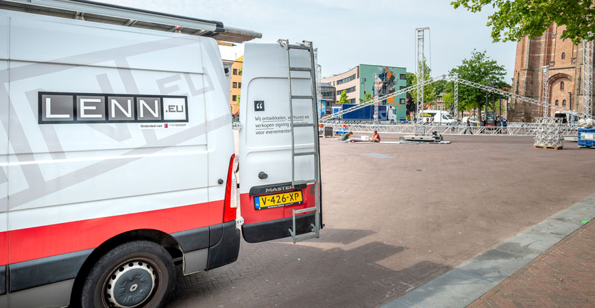 A company car of LENN at an event site