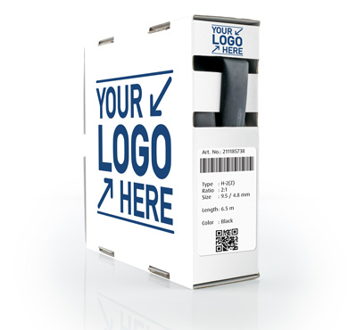 Mini box krimpkous voorzien van private label