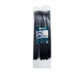 WKK - Kunststof kabelbinders - Voor universeel gebruik - Straight tail - Zwart - 300x3,6mm - 100 stuks