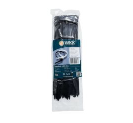 WKK - Kunststof kabelbinders - Voor universeel gebruik - Straight tail - Zwart - 300x4,8mm - 100 stuks