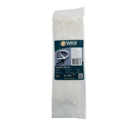 WKK - Kunststof kabelbinders - Voor universeel gebruik - Straight tail - Naturel - 300x4,8mm - 100 stuks