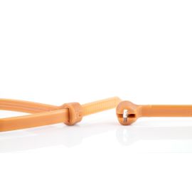 Ty-Rap® - Kunststof kabelbinders - RVS sluiting - Voor universeel gebruik - Bruin - 340x7,0mm - 1000 stuks