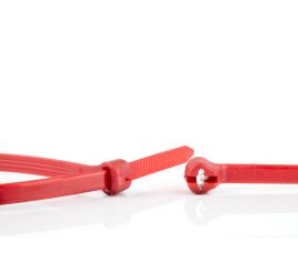 Ty-Rap® - Kunststof kabelbinders - RVS sluiting - Voor universeel gebruik - Rood - 368x3,6mm - 1000 stuks