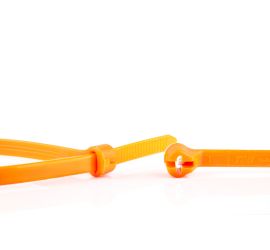 Ty-Rap® - Kunststof kabelbinders - RVS sluiting - Voor universeel gebruik - Oranje - 340x7,0mm - 1000 stuks