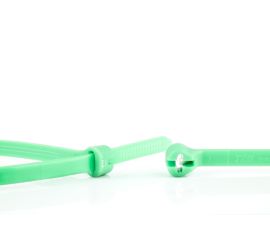 Ty-Rap® - Kunststof kabelbinders - RVS sluiting - Voor universeel gebruik - Groen - 208x3,6mm - 1000 stuks
