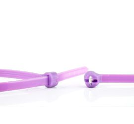 Ty-Rap® - Kunststof kabelbinders - RVS sluiting - Voor universeel gebruik - Paars - 92x2,3mm - 1000 stuks