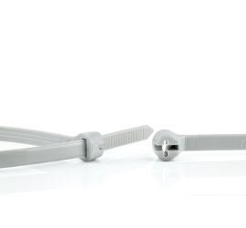 Ty-Rap® - Kunststof kabelbinders - RVS sluiting - Voor universeel gebruik - Grijs - 208x3,6mm - 1000 stuks
