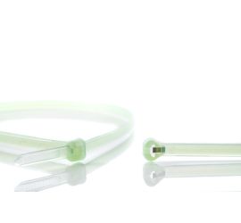 Ty-Rap® - Kunststof kabelbinders - RVS sluiting - Hittebestendig - Naturel - 340x7,0mm - 500 stuks