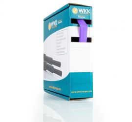 Een minibox met een rol paarse H-2(Z) dunwandige krimpkous