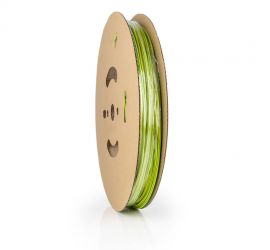 Een rol geel/groene dunwandige krimpkous, H-2F(YG) 2.1, 50 meter, van het merk Hongshang.