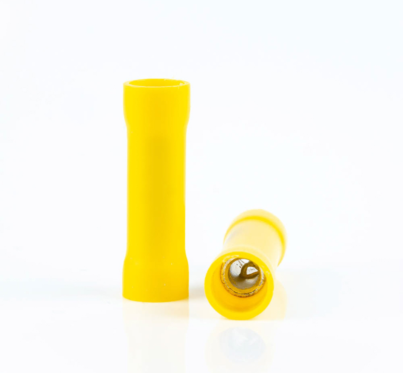 20 stuks ringkabelschoenen, 0,5-1,5 mm², gat- M8, kabelschoenen, knelverbinders, gedeeltelijk geïsoleerd, pvc-kabelconnectoren van vertind koper