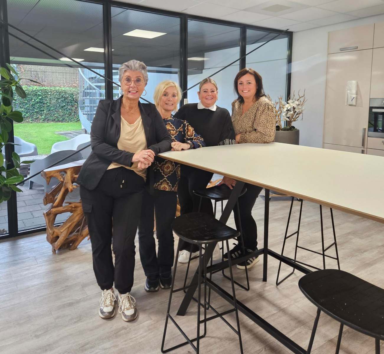 Jenny, Linda, Brigitte en Branka